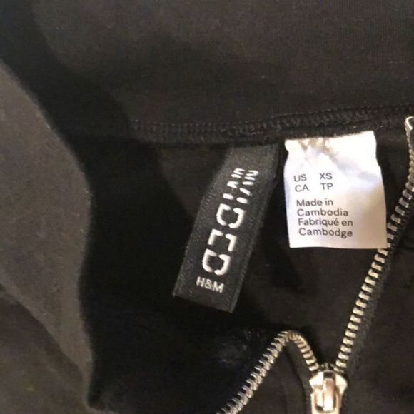 Divided H&M long sleeve neon arm stripe color block body hugging hotness - Picture 3 of 5